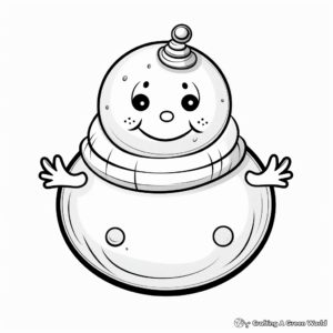 December Snowman Coloring Pages 2