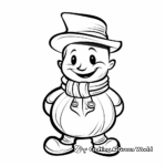 December Snowman Coloring Pages 3