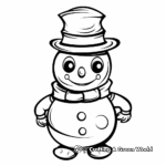 December Snowman Coloring Pages 4