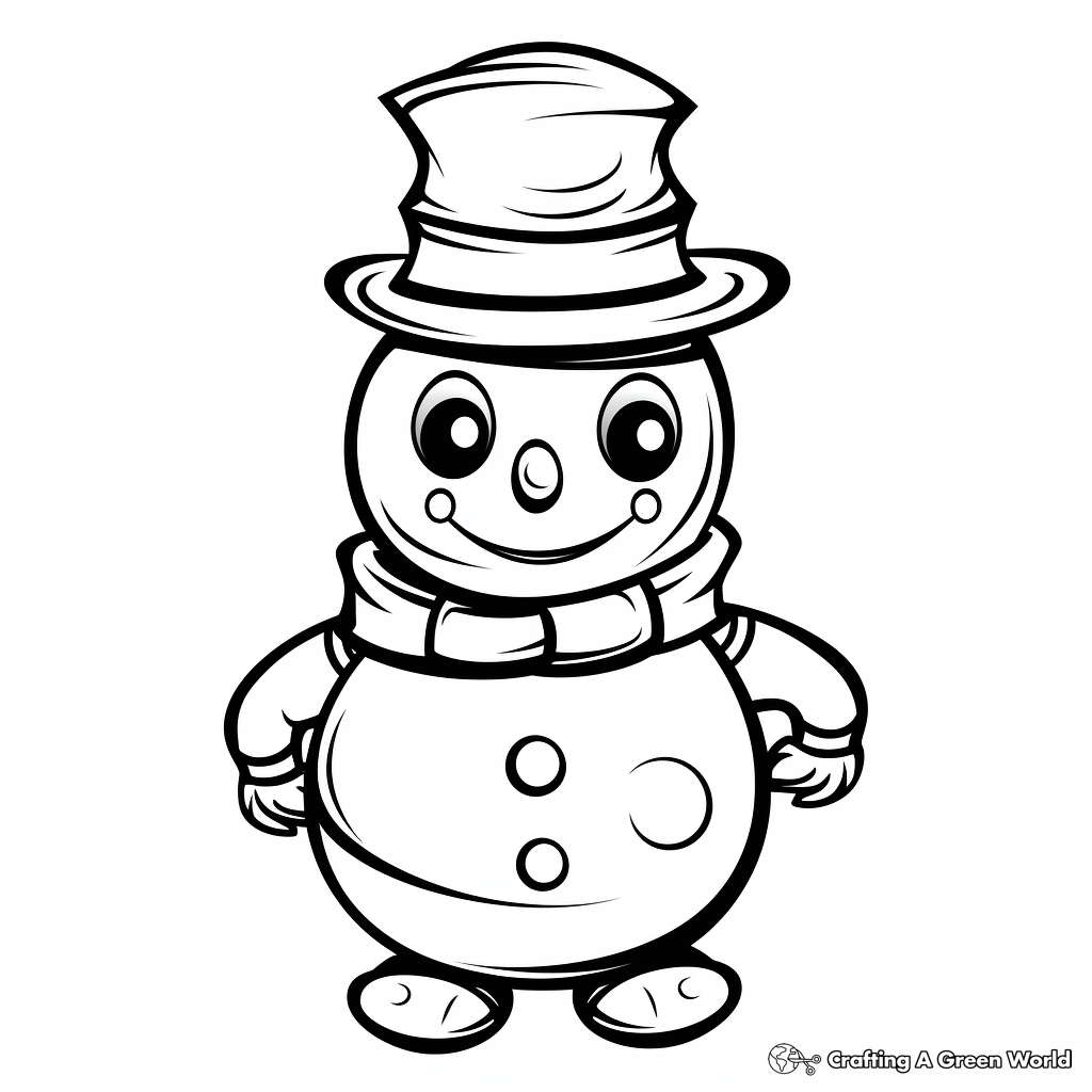 December Snowman Coloring Pages 4