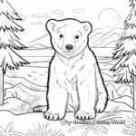 December Wildlife: Polar Bear Coloring Pages 1