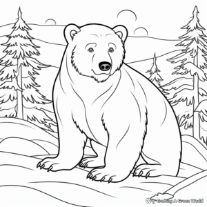 December Wildlife: Polar Bear Coloring Pages 2