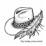 Decorated Cowboy Hat Coloring Pages: Feathers, Bands, and More 4