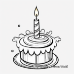 Decorative Birthday Candle Coloring Pages 1