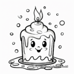 Decorative Birthday Candle Coloring Pages 3
