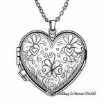 Decorative Heart-Shaped Locket Coloring Pages 4