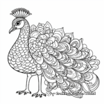 Decorative Peacock Coloring Pages for Adults 2