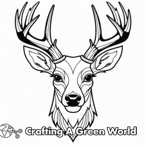 Deer Head Coloring Pages - Free &amp; Printable!