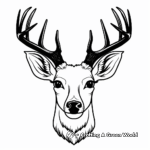 Deer Head Outline Coloring Pages for Beginners 4