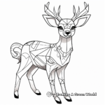 Deer with Geometric Pattern Coloring Pages 1