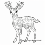 Deer with Geometric Pattern Coloring Pages 2