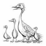 Deinonychus Family Coloring Pages: Male, Female, and Babies 2