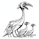 Deinonychus Family Coloring Pages: Male, Female, and Babies 4