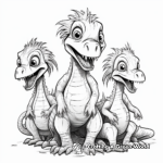 Deinonychus Pack: Group Coloring Pages 1