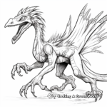 Deinonychus vs Velociraptor: Dinosaur Battle Coloring Pages 4