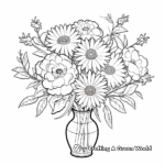 Delicate Aster Flower Autumn Coloring Pages 4