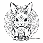 Delicate Bunny Mandala Coloring Pages for Adults 1