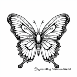 Delicate Butterfly Coloring Pages 1