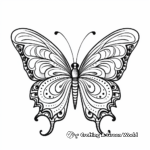 Delicate Butterfly Coloring Pages 2