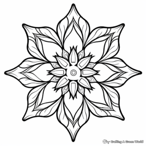 Delicate Christian Snowflake Coloring Pages 1