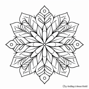 Delicate Christian Snowflake Coloring Pages 2