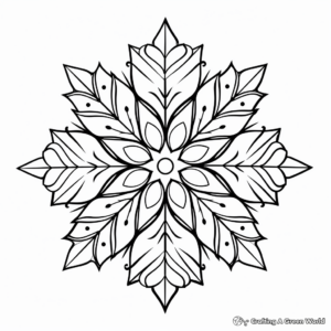 Delicate Christian Snowflake Coloring Pages 3