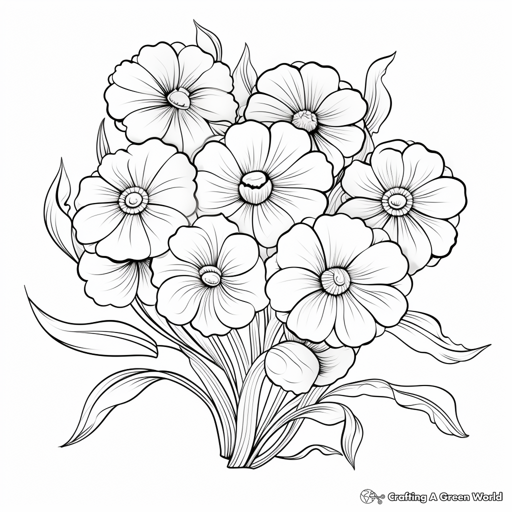 Delicate Daisies Coloring Pages for Kids 2