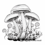 Delicate Fairy Ring Mushroom Coloring Pages 2