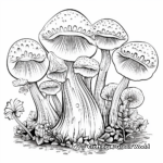 Delicate Fairy Ring Mushroom Coloring Pages 3