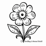 Delicate Forget-me-not Flower Coloring Sheets 1