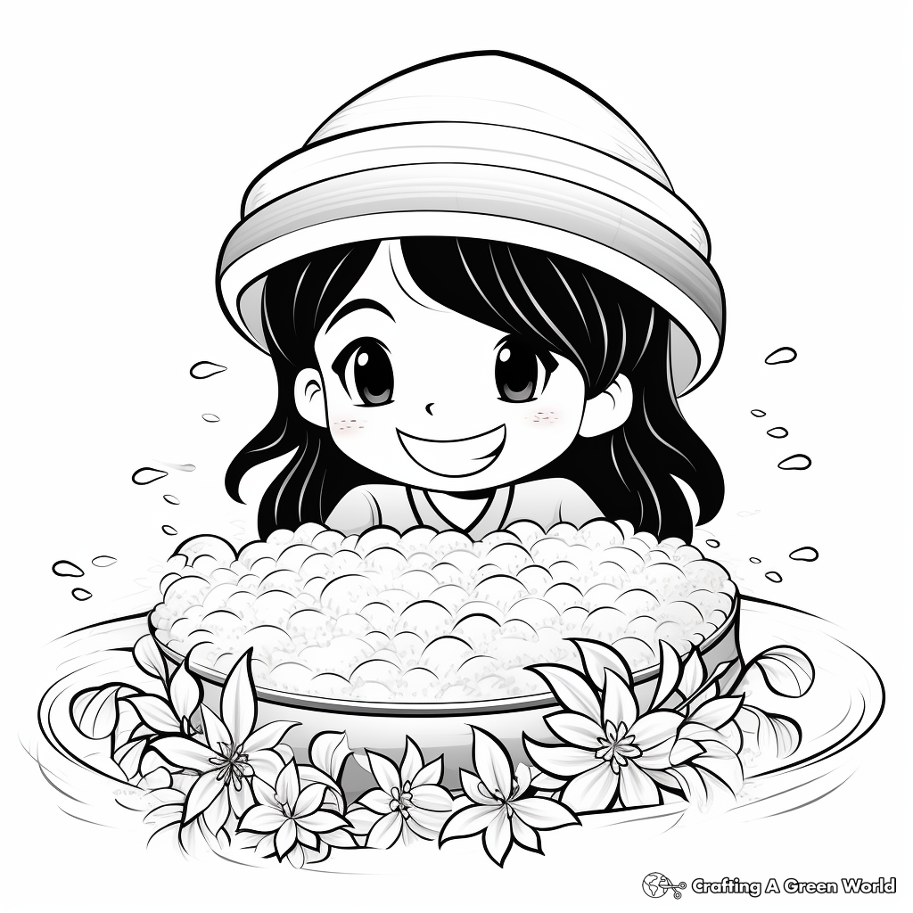 Delicate Jasmine Rice Coloring Pages 3