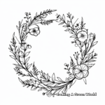 Delicate Lavender Wreath Coloring Pages 2
