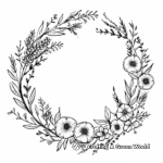 Delicate Lavender Wreath Coloring Pages 3