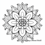 Delicate Marigold Mandala Coloring Sheets 1