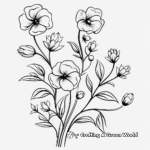 Delicate Pea Flower Vine Coloring Pages 3