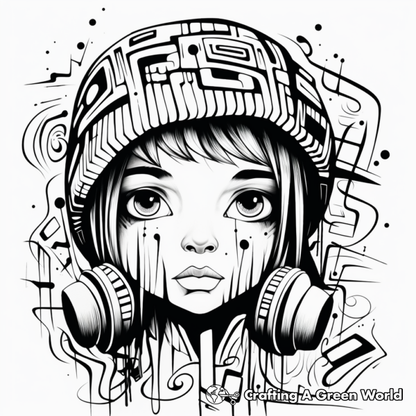 Free Printable Graffiti Coloring Pages For Adults