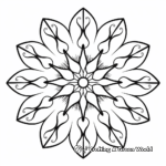 Delicate Snowfall Mandala Coloring Pages 4