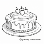 Delicious Birthday Cake Coloring Pages 2