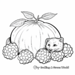 Delicious Blackberry Fruit Coloring Pages 3