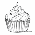 Delicious Chocolate Cupcake Coloring Pages 1