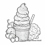 Delicious Chocolate Ice Cream Cone Coloring Pages 1