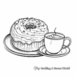 Delicious Glazed Donut Coloring Pages 3