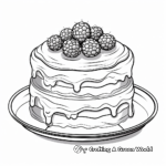 Delicious Raspberry Dessert Coloring Pages 1