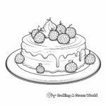 Delicious Raspberry Dessert Coloring Pages 2