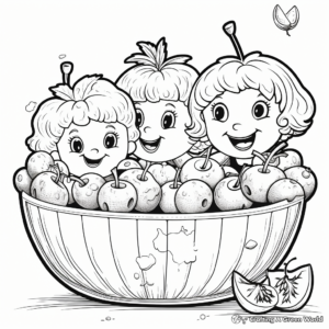 Delicious Summer Fruits Coloring Pages 2