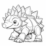 Delightful Baby Stegosaurus Coloring Pages for Children 1