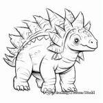 Delightful Baby Stegosaurus Coloring Pages for Children 2