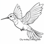 Delightful Black-Chinned Hummingbird Coloring Pages 3