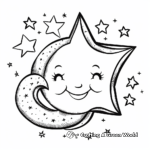 Delightful Crescent Moon Coloring Pages 4