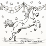 Delightful Dancing Horse Circus Coloring Pages 1